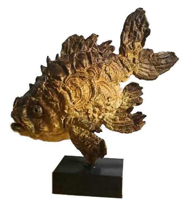 Pieter Vanden Daele Bronze Fisch „Valerius“ in Bad Vilbel